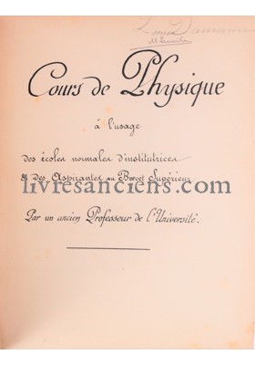 Photo [COURS DE PHYSIQUE]. 