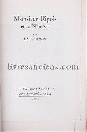 Photo HÉMON, Louis. 
