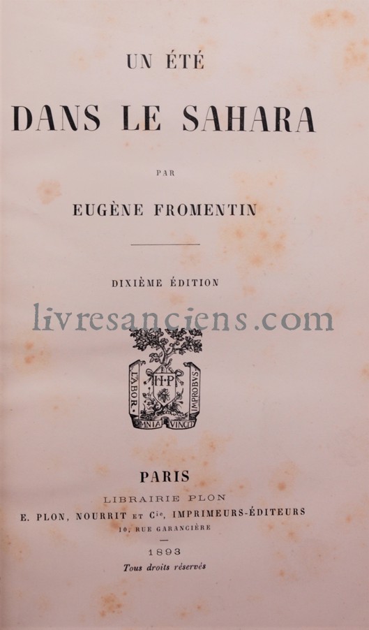 Photo FROMENTIN, Eugène. 