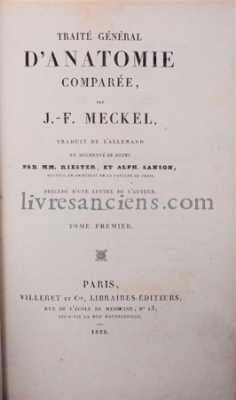 Photo MECKEL, Johann Friedrich. 
