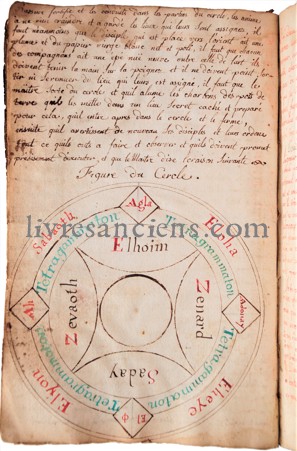 Photo MANUSCRIT DE SORCELLERIE.