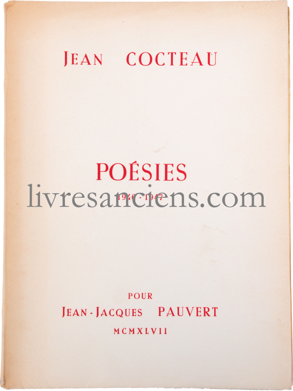 Photo COCTEAU, Jean. 