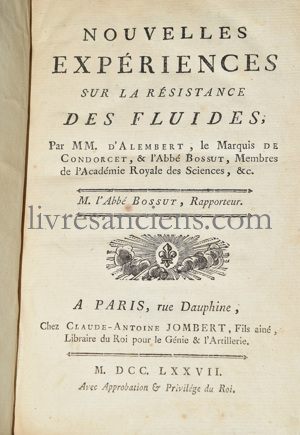 Photo D'ALEMBERT, Jean Le Rond dit  || CONDORCET, Nicolas de || BOSSUT, Charles. 