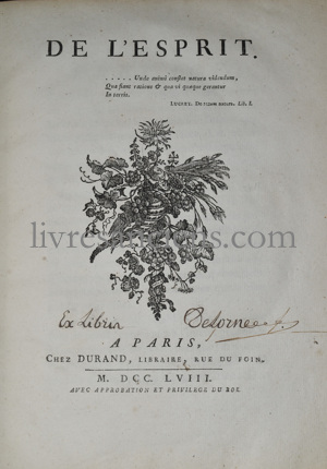 Photo [HELVETIUS, Claude-Adrien]. 