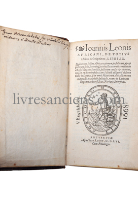 Photo LEON L'AFRICAIN [Leo Africanus, Johannes (al-Hasan ibn Muhammad al-Wazzan al-Fasi).]. 