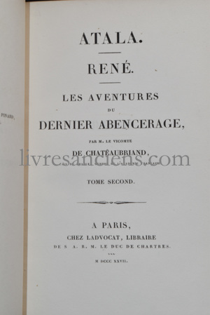 Photo CHATEAUBRIAND, François-René De. 