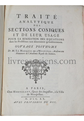 Photo L’HOSPITAL, Guillaume (Marquis de). 
