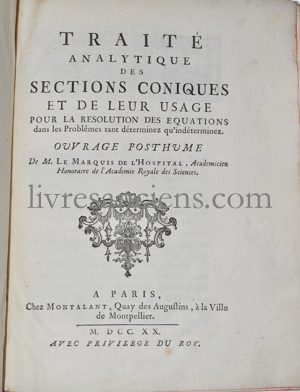 Photo L’HOSPITAL, Guillaume (Marquis de). 