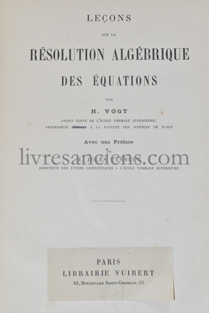 Photo VOGT, Henri Gustave. 