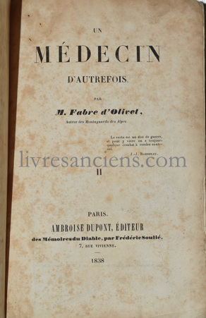 Photo FABRE D’OLIVET, Dioclès. 