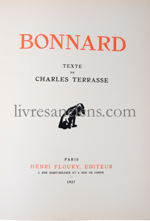 Photo TERRASSE, Charles || [BONNARD, Pierre]. 