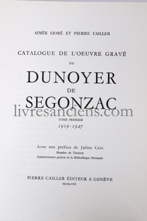 Photo DUNOYER DE SEGONZAC, André. 