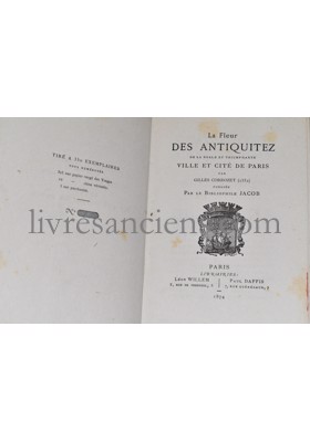 Photo CORROZET, Gilles || Le Bibliophile JACOB. 