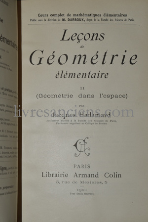 Photo HADAMARD, Jacques. 