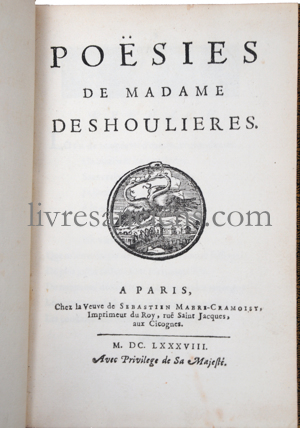 Photo DESHOULIERES, Antoinette. 