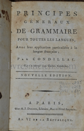 Photo CONDILLAC, Étienne Bonnot de.&nbsp;