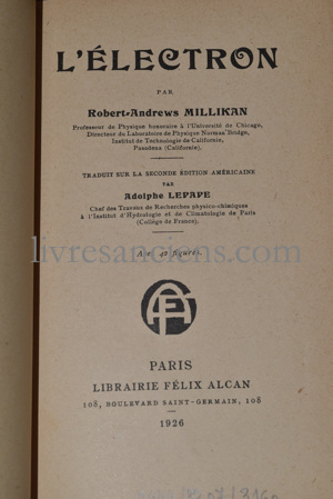 Photo MILLIKAN, Robert Andrews.&nbsp;