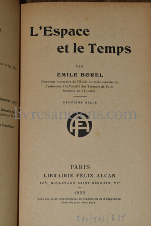 Photo BOREL, Émile.&nbsp;