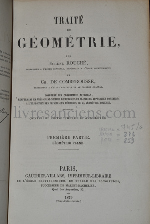 Photo ROUCHÉ, Eugène || DE COMBEROUSSE, Charles.&nbsp;