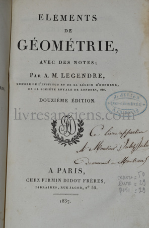 Photo LEGENDRE, Adrien-Marie.&nbsp;