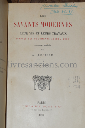 Photo REBIÈRE, Alphonse.&nbsp;