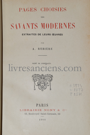 Photo REBIÈRE, Alphonse.&nbsp;