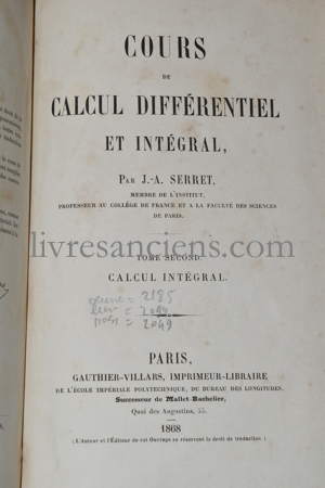 Photo SERRET, Joseph-Alfred.&nbsp;