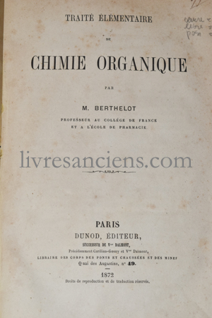 Photo BERTHELOT, Marcellin.&nbsp;