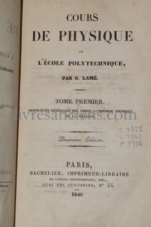 Photo LAMÉ, Gabriel.&nbsp;