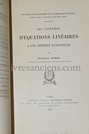 Photo RIESZ, Frigyes.&nbsp;