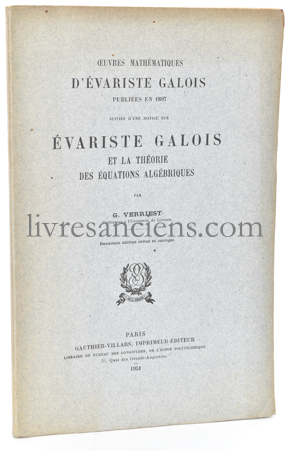 Photo GALOIS, Evariste || VERRIEST, Gustave.&nbsp;