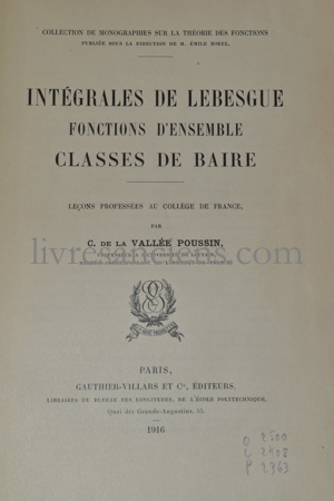 Photo DE LA VALLÉE POUSSIN, Charles Jean.&nbsp;