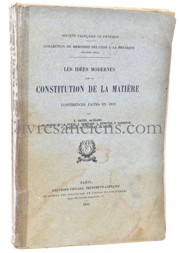 Photo POINCARE, Henri || CURIE, Marie || LANGEVIN, Paul.&nbsp;