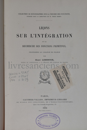 Photo LEBESGUE, Henri.&nbsp;