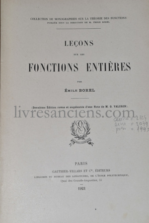 Photo BOREL, Émile.&nbsp;