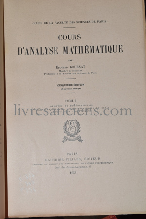 Photo GOURSAT, Édouard.&nbsp;