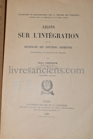 Photo LEBESGUE, Henri.&nbsp;