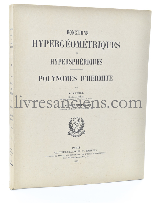 Photo APPELL, Paul || KAMPE DE FERIET, Joseph.&nbsp;