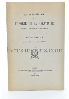 Photo EINSTEIN, Albert || SOLOVINE, Maurice.&nbsp;