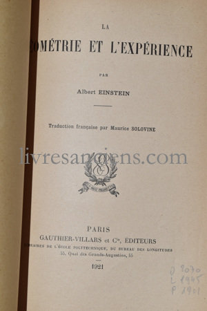 Photo EINSTEIN, Albert.&nbsp;