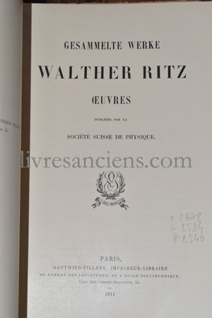 Photo RITZ, Walther.&nbsp;