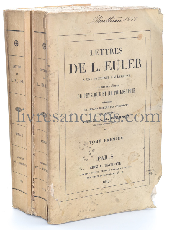 Photo EULER, Leonhard || COURNOT, Antoine-Augustin.&nbsp;