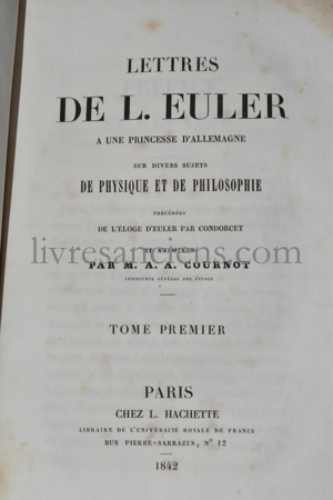 Photo EULER, Leonhard || COURNOT, Antoine-Augustin.&nbsp;