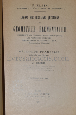 Photo KLEIN, Felix.&nbsp;