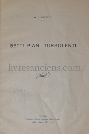 Photo MATTIOLI, Gien Domenico.&nbsp;