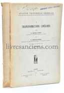 Photo BURALI-FORTI, Cesare || MARCOLONGO, Roberto.&nbsp;