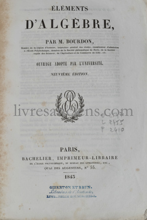 Photo BOURDON, Pierre Louis Marie.&nbsp;