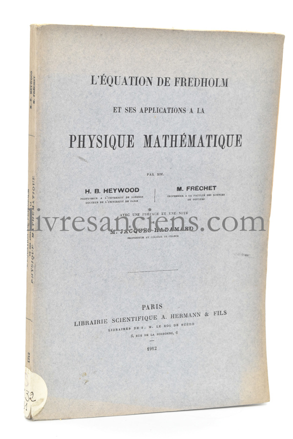 Photo HEYWOOD, Horace Bryon || FRÉCHET, René Maurice.&nbsp;