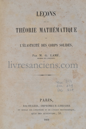 Photo LAMÉ, Gabriel.&nbsp;