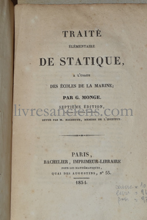 Photo MONGE, Gaspard.&nbsp;